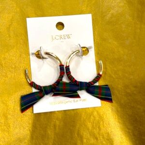 New J. Crew Ribbon Wrapped Hoops